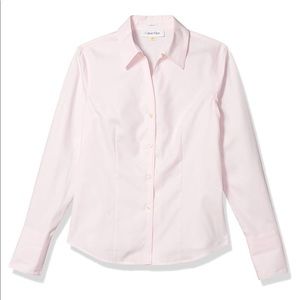 🤍 Calvin Klein - non iron pink blouse